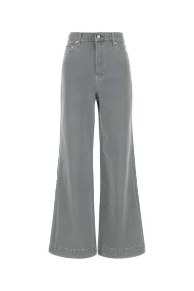 Calvin Klein Rib Cage Wide Leg Soft Grey In Gray