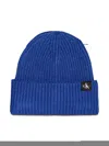 Calvin Klein Ribbed Beanie Hat In Blue
