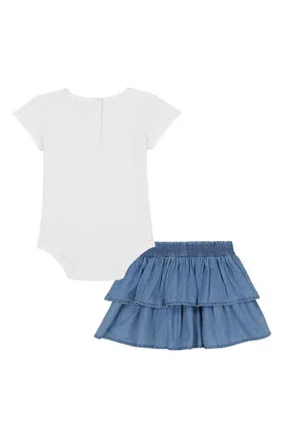 Calvin Klein Babies'  Ribbed Bodysuit & Tiered Skirt Set