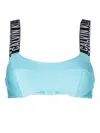 Calvin Klein Ribbed Bralette Bikini Top In Blue