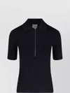 Calvin Klein Ribbed Collared Knitwear Short Sleeves
