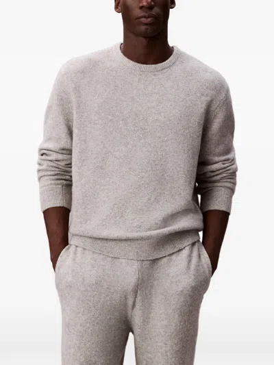 CALVIN KLEIN RIBBED CREW NECK SWEATER