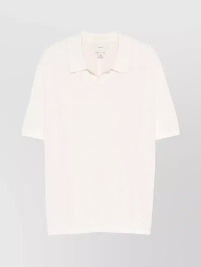 Calvin Klein Ribbed Cuffs And Hem Polo Shirt In Neutrals