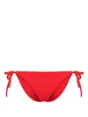 Calvin Klein Ribbed-knit Bikini Bottoms In Red