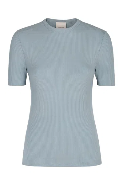 CALVIN KLEIN RIBBED KNIT T-SHIRT