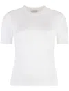Calvin Klein Ribbed-knit T-shirt In White