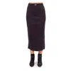 Calvin Klein Ribbed Monogram Logo Sweater Maxi Skirt In Black