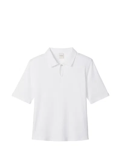 Calvin Klein Ribbed Polo Shirt In White