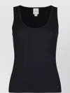 Calvin Klein Ribbed Scoop Neck Tank Top In Black