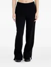 Calvin Klein Ribbed Side-pocket Trousers In Black