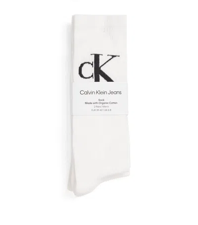 Calvin Klein Ribbed Socks In Metallic