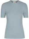 Calvin Klein Ribbed Knit T-shirt In Blue