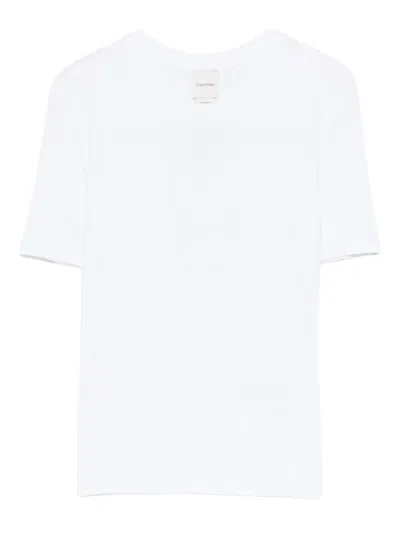 Calvin Klein A Modal Rib Tee In White