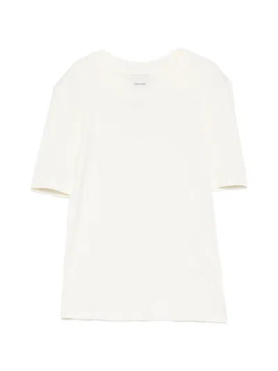 Calvin Klein Ribbed T-shirt In White
