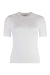 Calvin Klein Ribbed-knit T-shirt In White