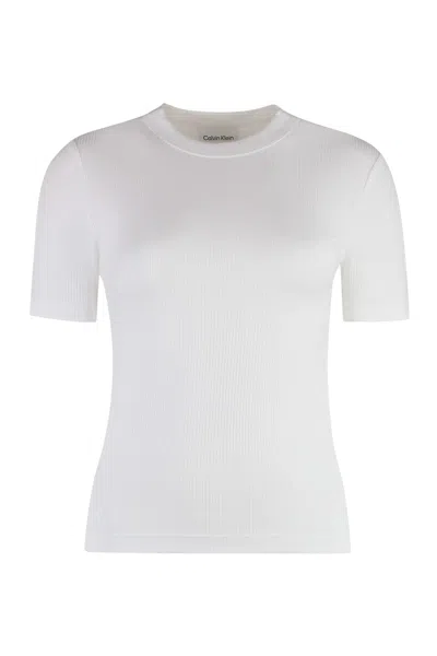 Calvin Klein Ribbed T-shirt In White