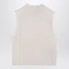 Calvin Klein Ribbed Wool Cropped Top In White