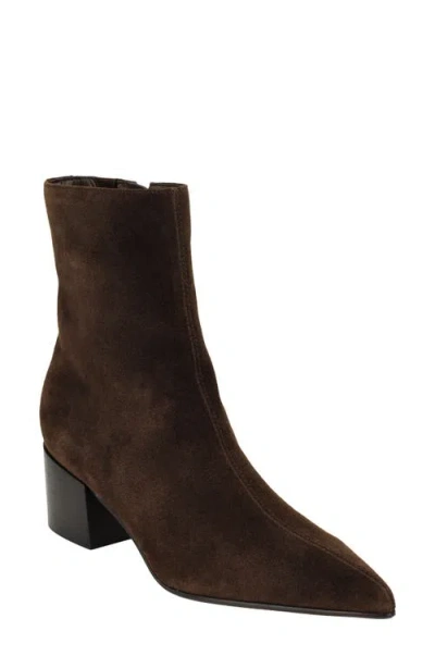 Calvin Klein Rimidy Bootie In Dark Brown Suede