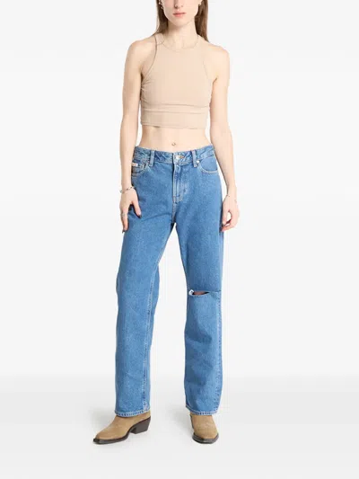 Calvin Klein Ripped Jeans In Blue