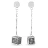 Calvin Klein Rocking Stainless Steel Gray Crystal Earrings In Multi