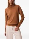 Calvin Klein Merino Wool Sweater In Brown