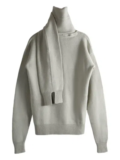 Calvin Klein Roll-neck Sweater In Gray