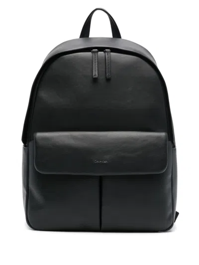 Calvin Klein Round Backpack In Black