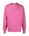 Calvin Klein Round-collar Long-sleeve Hoodie In Pink
