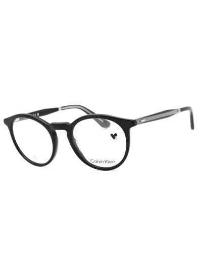 Calvin Klein Round Frame Mini Eyeglasses In Black