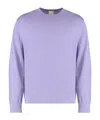 Calvin Klein Sweater With Round Neck In Wool In Purple