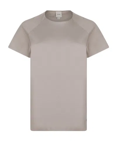 Calvin Klein Round Neck Short Sleeve T-shirt In Turtledove
