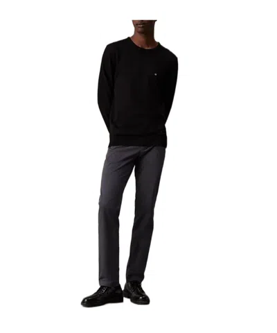 Calvin Klein Round Neck Sweater In Black
