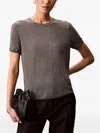 Calvin Klein Round-neck T-shirt In Gray
