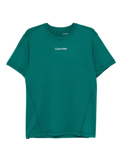 Calvin Klein Round Neck T-shirt In Green