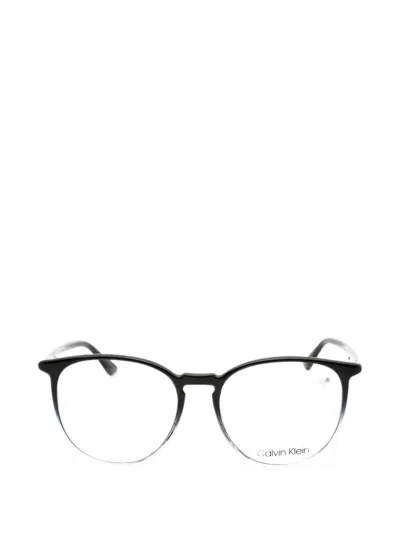 Calvin Klein Ck21522 Round Injected Propionate Eyeglasses In Black