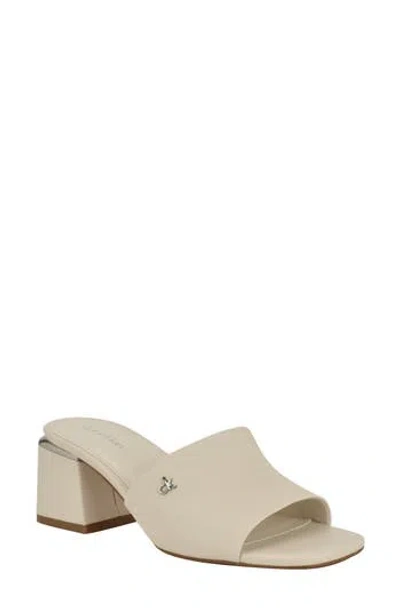 Calvin Klein Rowena Block Heel Sandal In Gold
