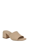 Calvin Klein Women's Rowena Block Heel Slip-on Sandals In Light Natural