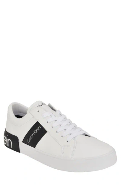 Calvin Klein Roydan Low Top Sneaker In White Black
