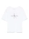 Calvin Klein Rubberised-logo T-shirt In White