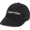Calvin Klein Rubberized Logo Baseball Cap In Black