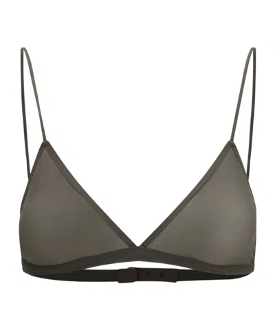 Calvin Klein Ruby Sheer Triangle Bra In Green