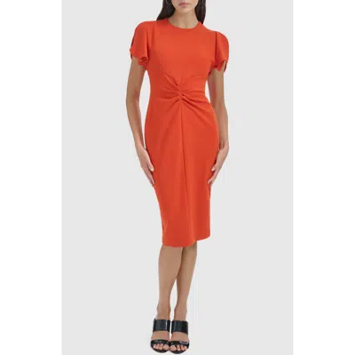 CALVIN KLEIN CALVIN KLEIN RUCHED FRONT SHEATH DRESS
