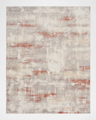 Calvin Klein Rush Blue/beige Power-loomed Rug, 8' X 10'