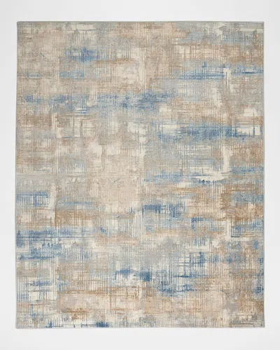 Calvin Klein Rush Blue/beige Power-loomed Rug, 8' X 10'