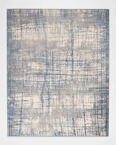 Calvin Klein Rush Ivory/blue Power-loomed Rug, 10' X 14'