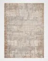 Calvin Klein Rush Ivory/blue Power-loomed Rug, 9' X 12' In Brown