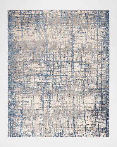 Calvin Klein Rush Ivory/blue Power-loomed Rug, 9' X 12'
