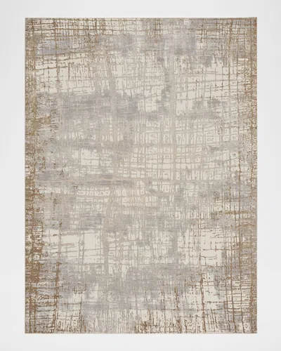 Calvin Klein Rush Ivory/blue Power-loomed Rug In Gray