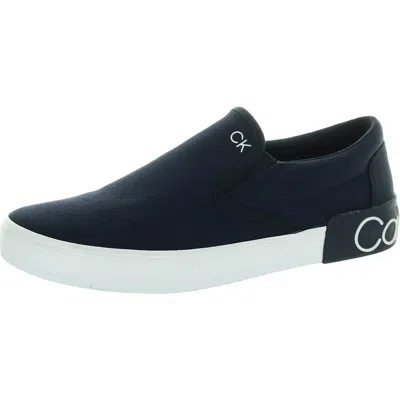 Calvin Klein Ryor Mens Cushioned Footbed Man Made Casual And Fashion Sneakers In Blue