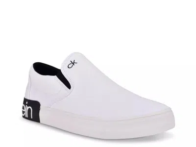 Calvin Klein Ryor Slipon Sneaker In White